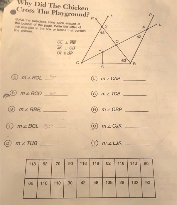 Solved Why Did The Chicken Cross The Playground? т R U A 48 | Chegg.com