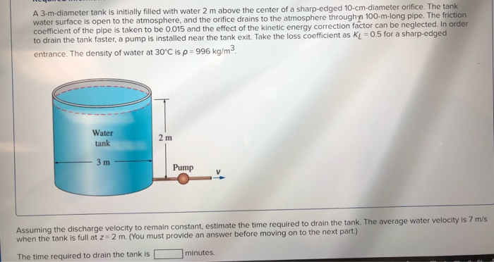 solved-a-3-m-diameter-tank-is-initially-filled-with-water-2-chegg