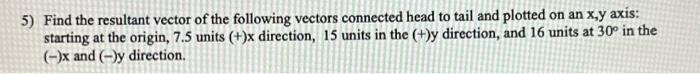 Solved Find the resultant vector of the following vectors | Chegg.com