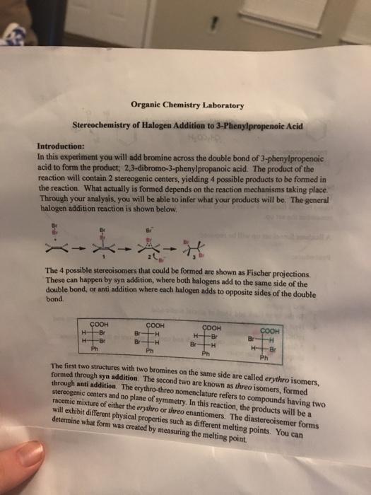 Solved organic chemistry 2 lab question. we completed the | Chegg.com
