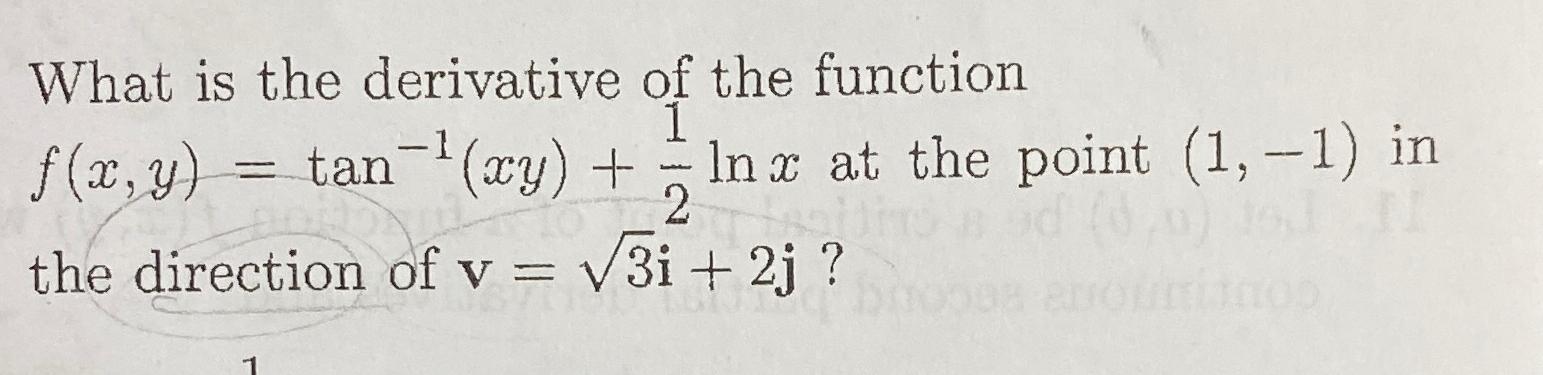 derivative of tan x y xy