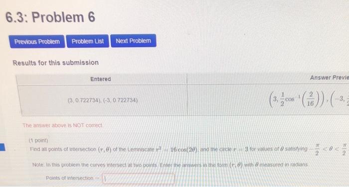 Solved 6.3: Problem 6 Previous Problem Problem List Next | Chegg.com