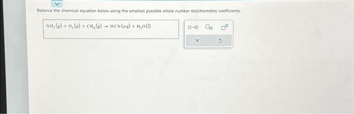 Solved Balance The Chemical Equation Below Using The | Chegg.com