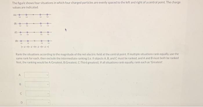 Solved The figure shows four situations in which four | Chegg.com