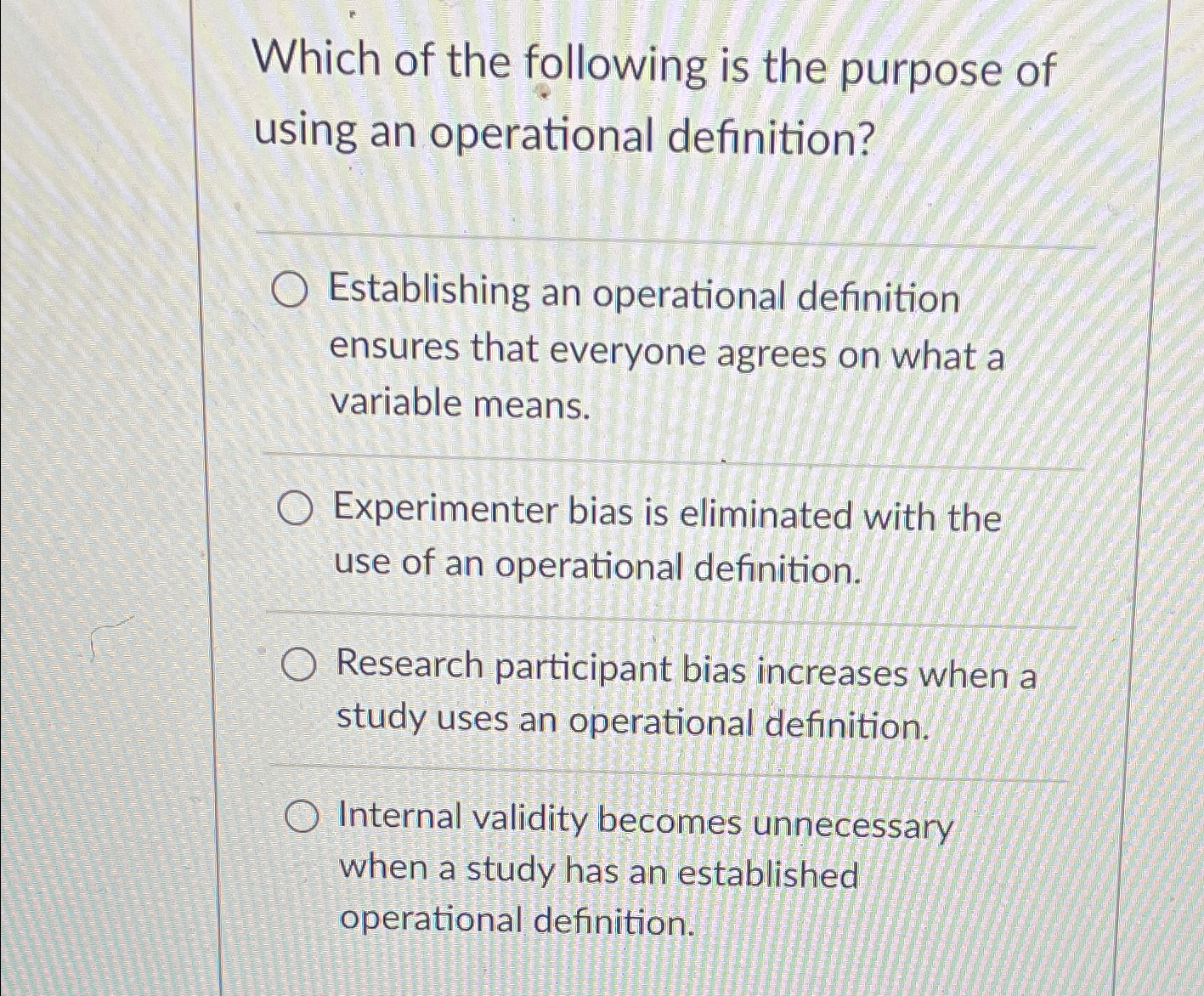 Solved Which of the following is the purpose of using an | Chegg.com