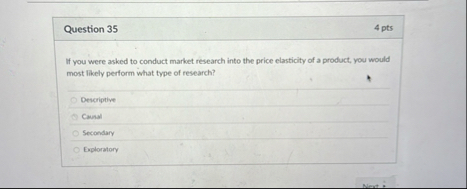 Solved Question 354 ﻿ptsIf you were asked to conduct market | Chegg.com