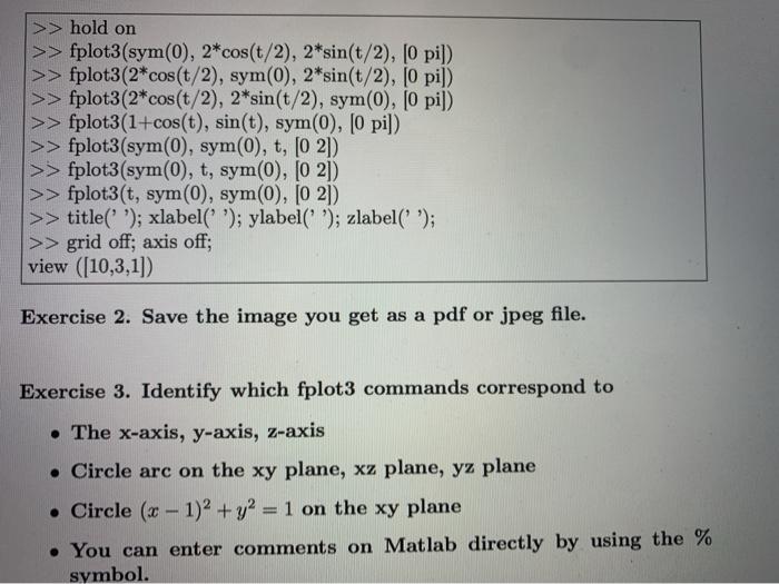 Solved Part 1 Parametrizing Curves Viviani S Curve Is Chegg Com