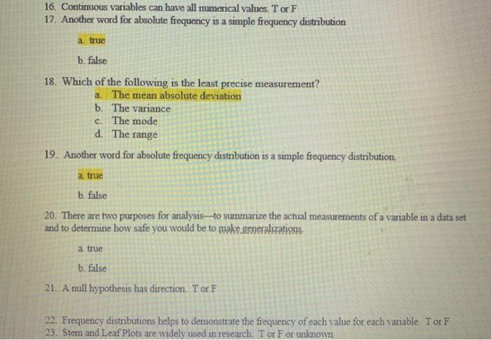 Solved 16 Continuous Variables Can Have All Numerical Chegg Com