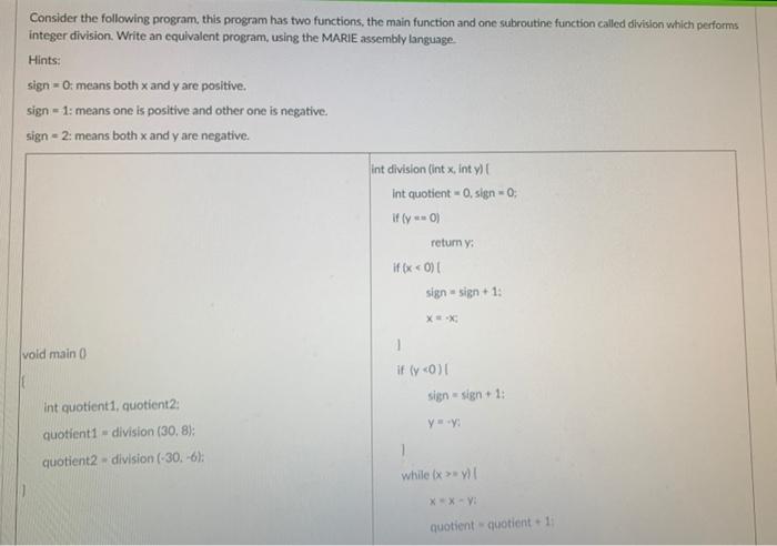 Solved Consider the following program, this program has two | Chegg.com