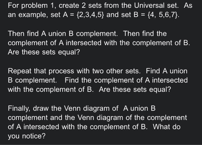 Solved 1. Let The Universal Set Be U = {0, 1, 2, 3, 4, 5, 6, | Chegg.com