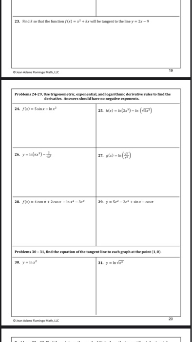 Solved 23 Find K So That The Function Fx X2 Kx Will Be