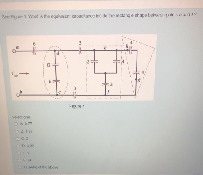 Solved See Figure 1. What is the equivalent capacitance | Chegg.com