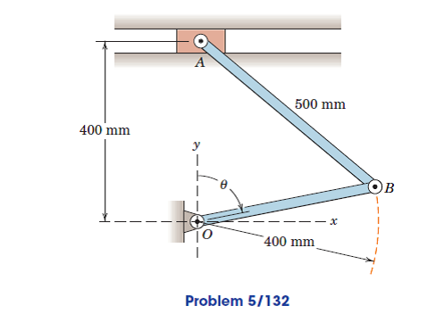 Solved: Determine the angular acceleration of link AB and the l ...