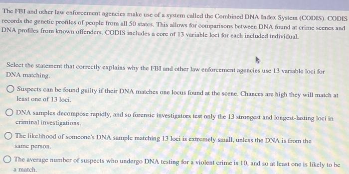Solved The FBI and other law enforcement agencies make use | Chegg.com