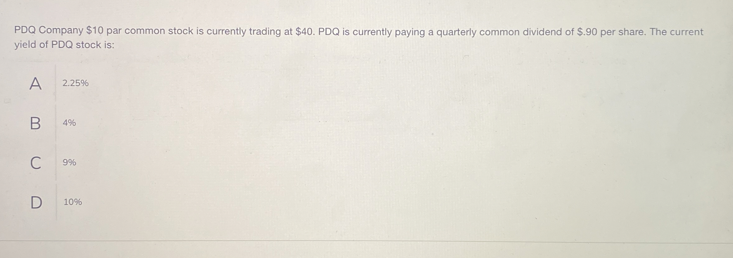 Solved PDQ Company $10 ﻿par common stock is currently | Chegg.com