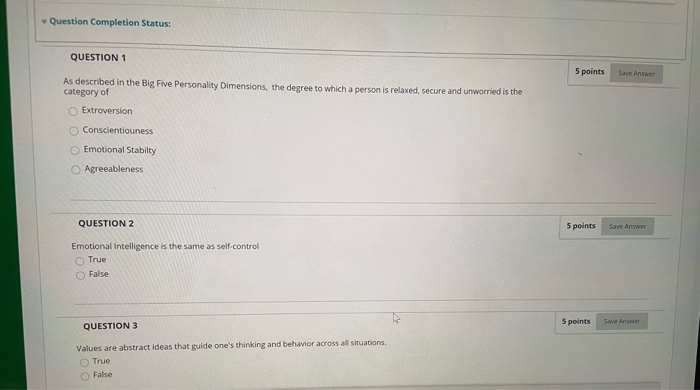 Solved Question Completion Status: QUESTION 1 5 points Save | Chegg.com