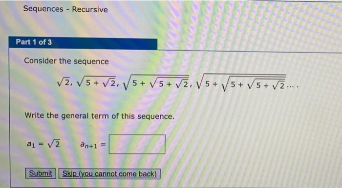 Solved Consider the following convergent sequence a1 - -1, | Chegg.com