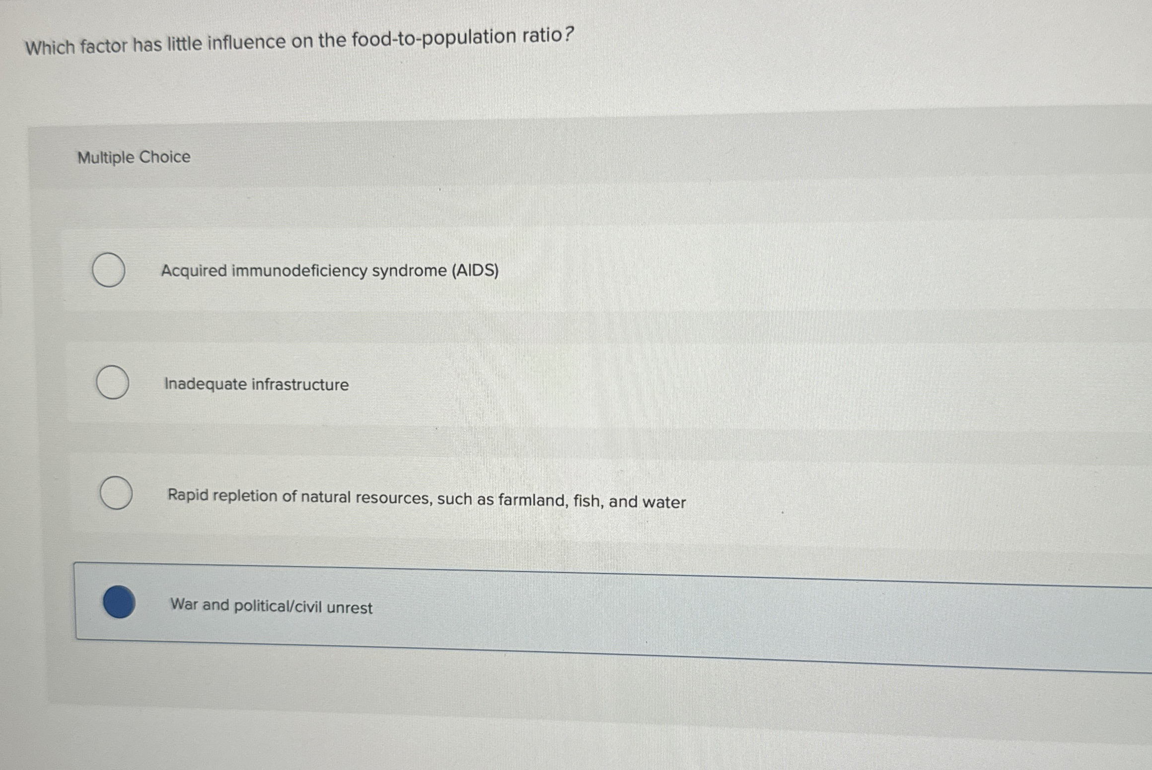 Solved Which factor has little influence on the | Chegg.com