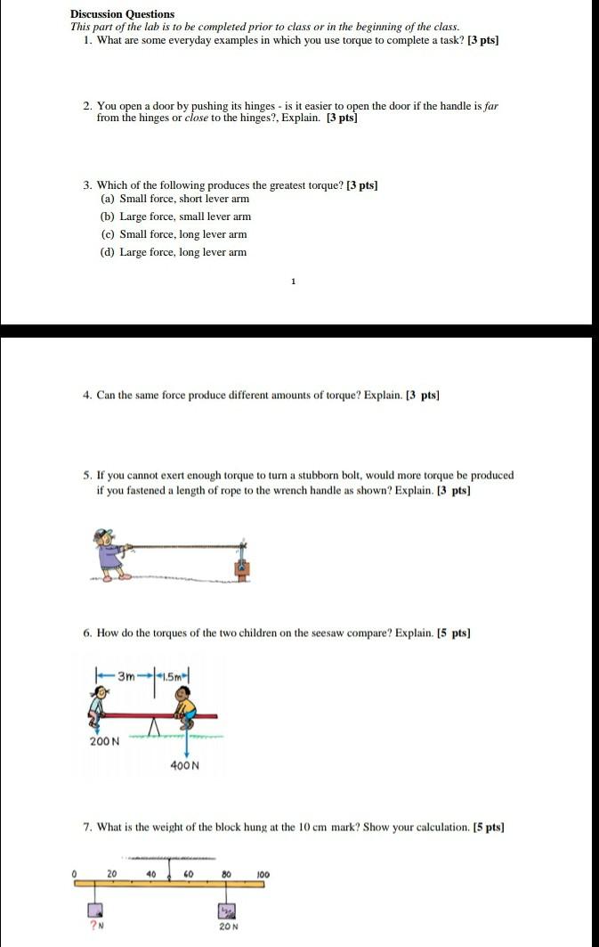 Solved Discussion Questions This part of the lab is to be | Chegg.com