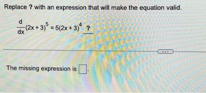 Solved Replace ? with an expression that will make the | Chegg.com