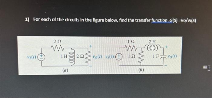 Solved 1) For each of the circuits in the figure below, find | Chegg.com