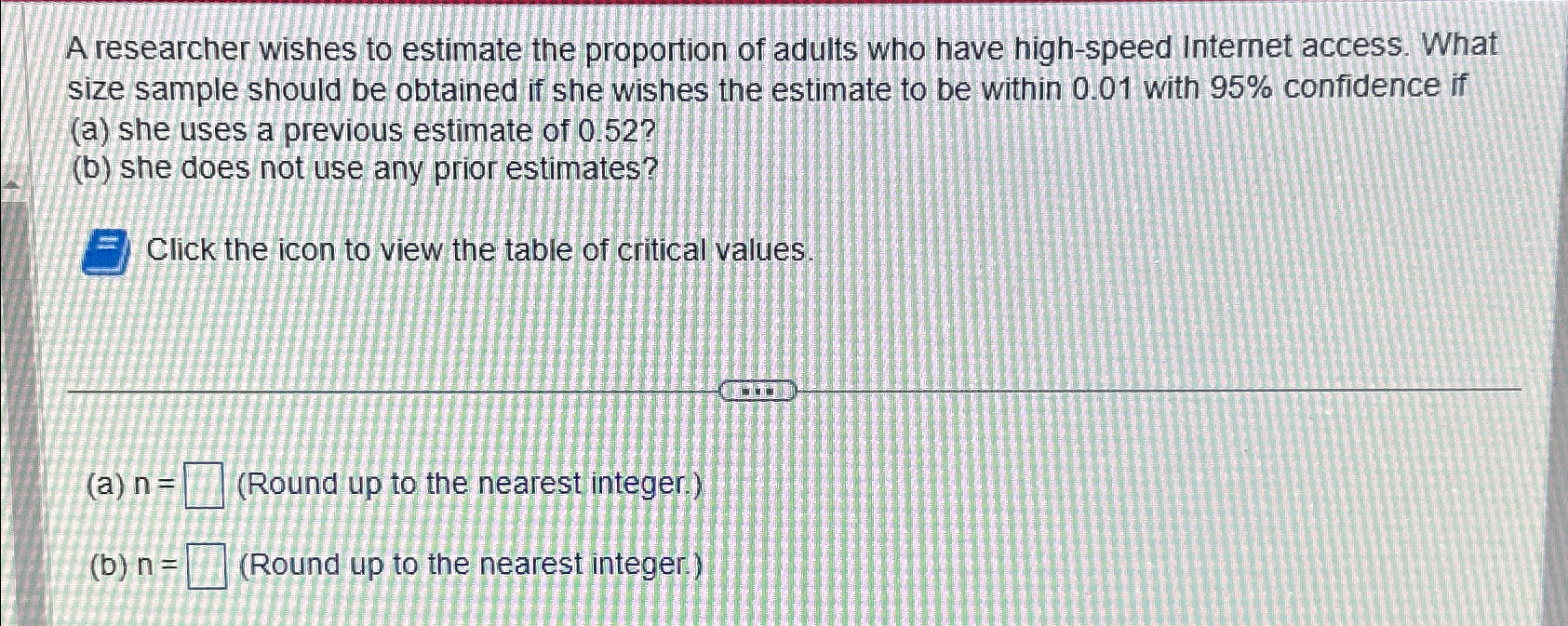 Solved A researcher wishes to estimate the proportion of | Chegg.com