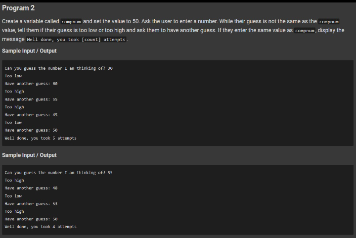Solved Program 1 Ask for the name of somebody the user wants | Chegg.com