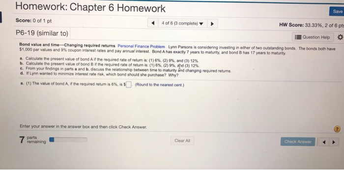 Solved Homework: Chapter 6 Homework Save Score: 0 of 1 pt 4 | Chegg.com