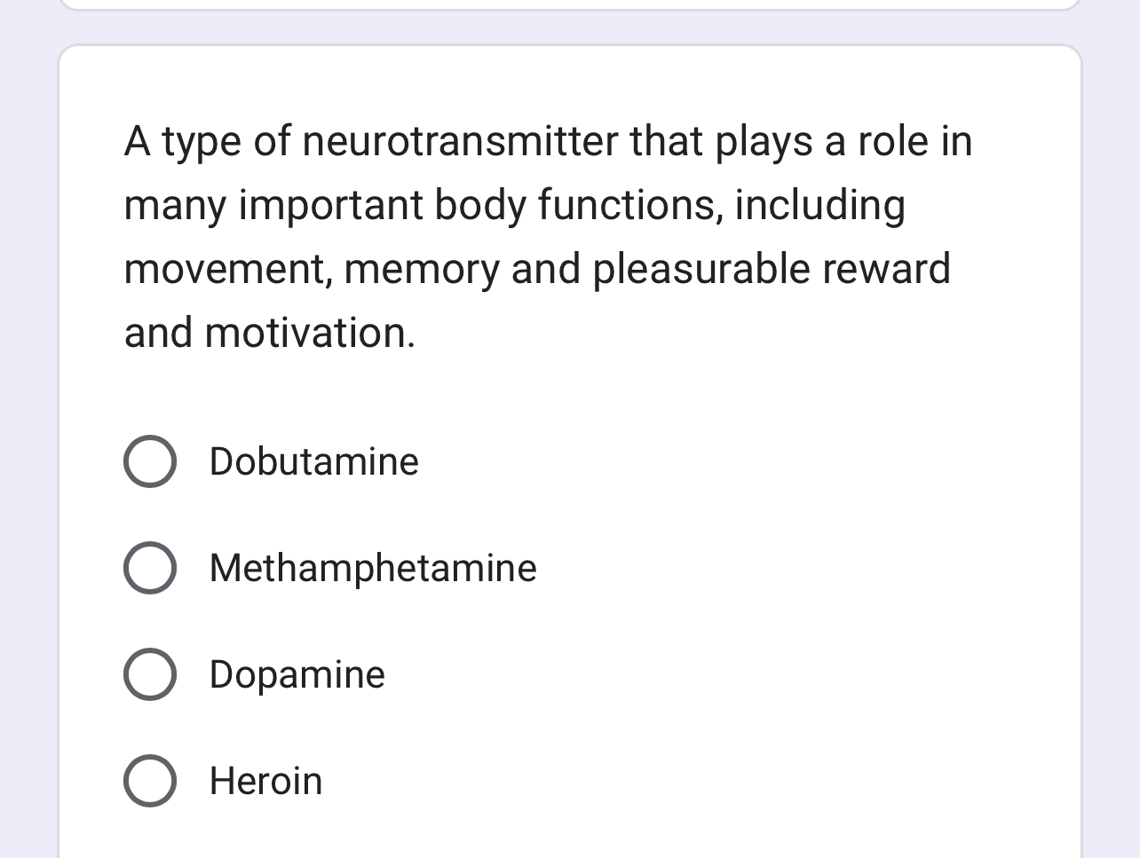 Solved A Type Of Neurotransmitter That Plays A Role In Many Chegg