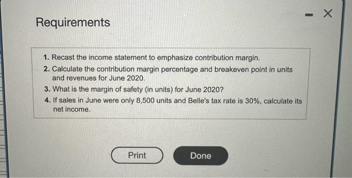 Solved Data tableRequirements 1. Recast the income statement | Chegg.com