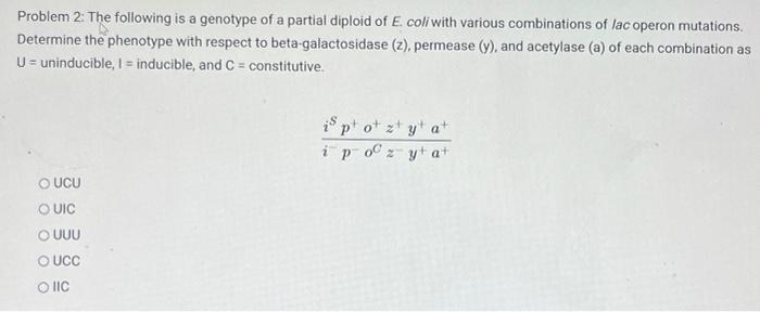 Solved Problem 2: The following is a genotype of a partial | Chegg.com