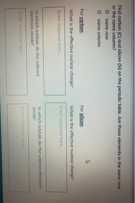 Solved Find carbon C and silicon Si on the periodic Chegg