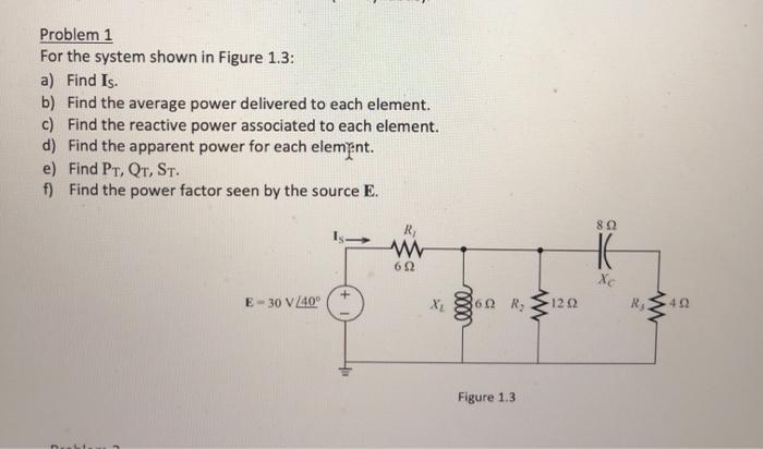Solved Problem 1 For the system shown in Figure 1.3: a) Find | Chegg.com