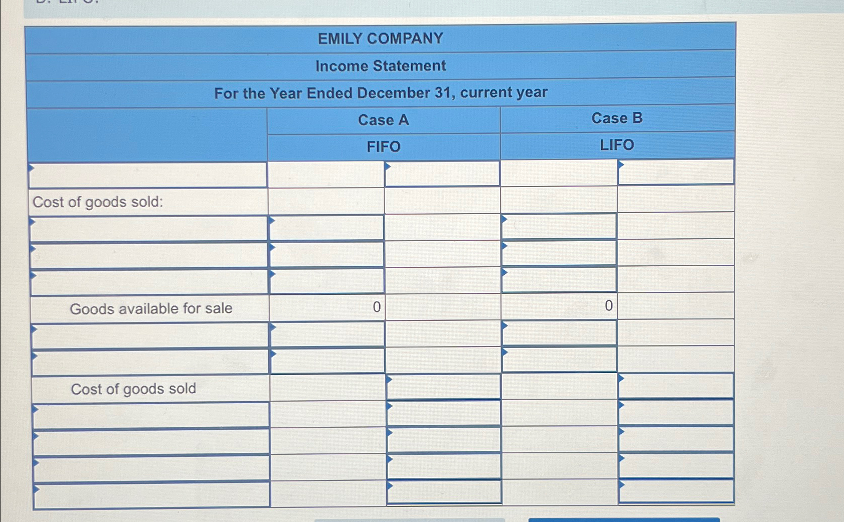 Solved Emily Company uses a periodic inventory system. At | Chegg.com