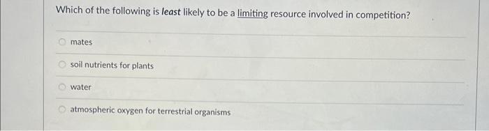 Solved Which of the following is least likely to be a | Chegg.com