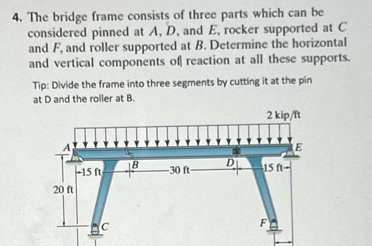 Solved by an EXPERT The bridge frame consists of three parts which can ...