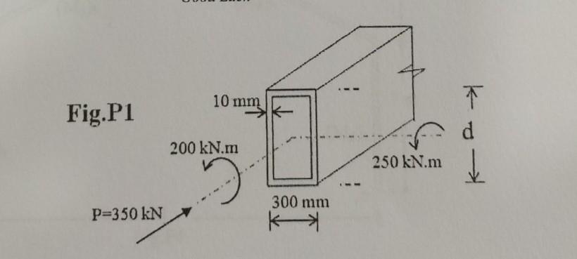 Solved Prob.I\ The rectangular cross section of thin walled | Chegg.com