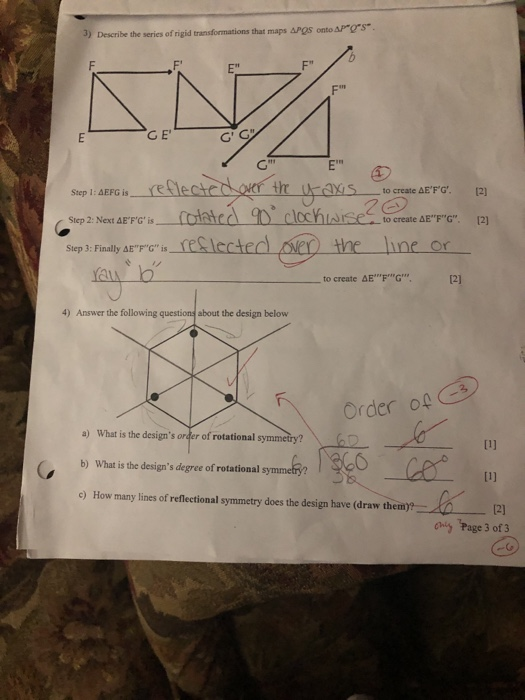 Solved 3) Describe the series of rigid transformations that | Chegg.com