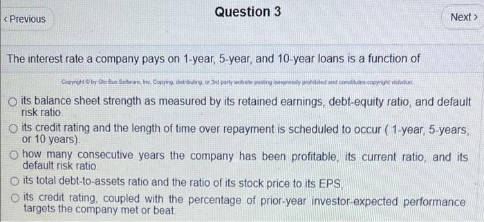 the interest rate a company pays on 1-year 5-year