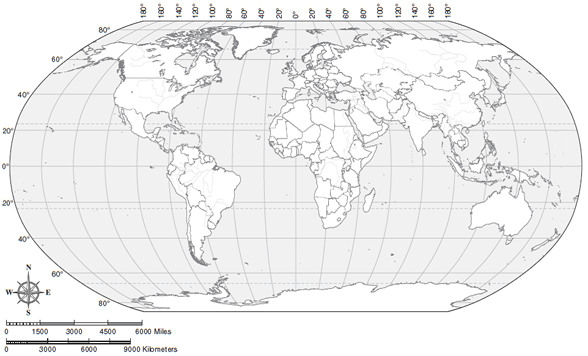 Solved: Plot the stations listed in Table 8.3 on the world map pro ...