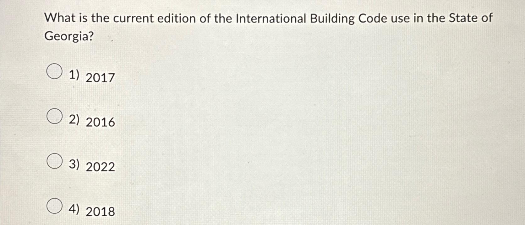 Solved What is the current edition of the International | Chegg.com