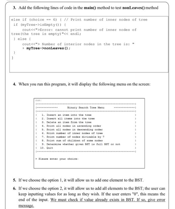 Solved C224 Data Structures LAB 10: Binary Search Trees | Chegg.com