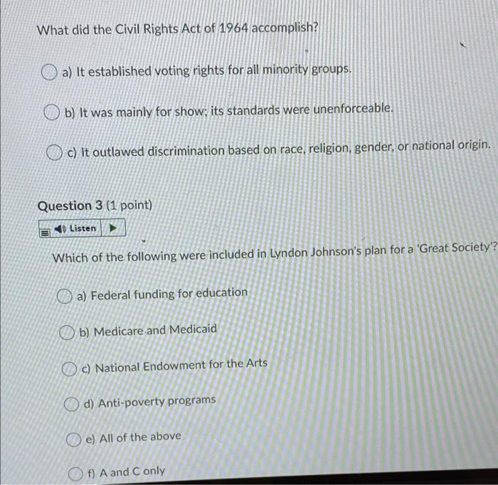 what significant achievement did the civil rights act of 1964 accomplish