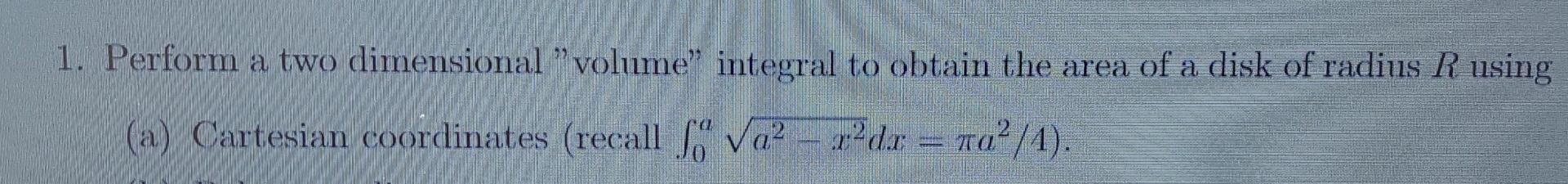 Solved 1. Perform a two dimensional 