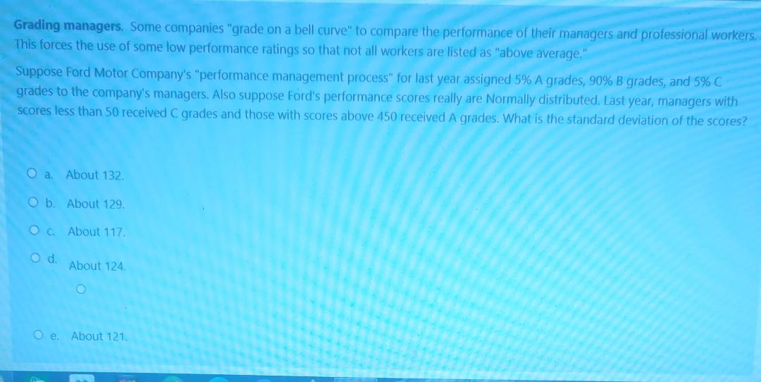 Solved Grading Managers Some Companies grade On A Bell Chegg