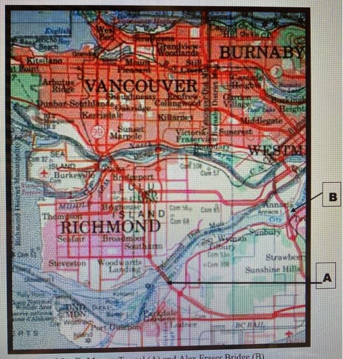Solved 6. Using the above map (Map D) calculate the scale as | Chegg.com