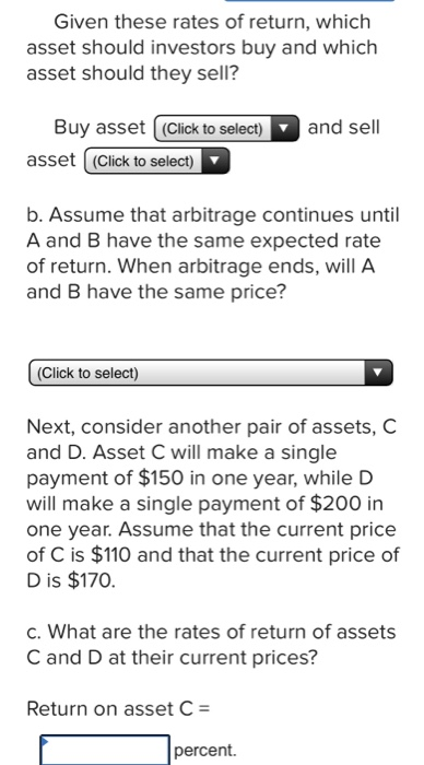 Solved Suppose Initially That Two Assets, A And B, Will Each | Chegg.com