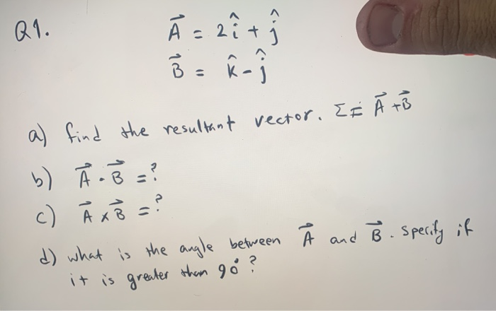 Solved Q1 A 2it B U 2 A Find The Resultant Vect Chegg Com
