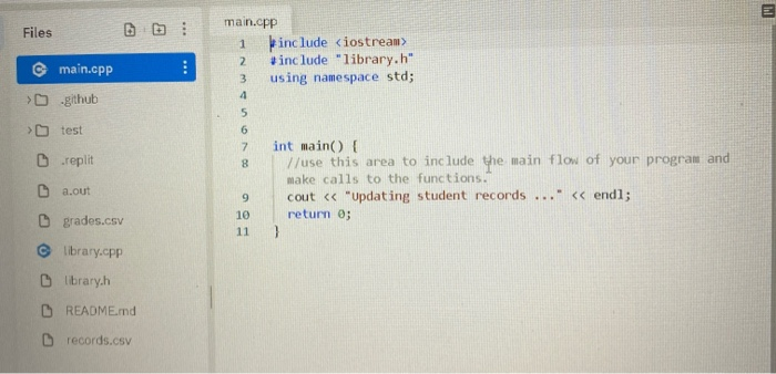 Solved language C++Please help me finish my program, I am in | Chegg.com