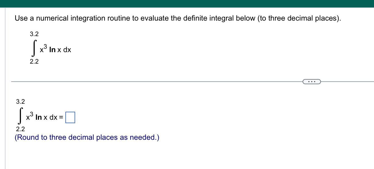 Solved Use a numerical integration routine to ﻿evaluate the | Chegg.com
